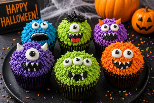 Halloween Monster Cupcakes