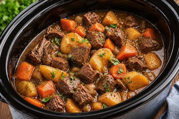 Slow Cooker Beef Stew with Root Vegetables