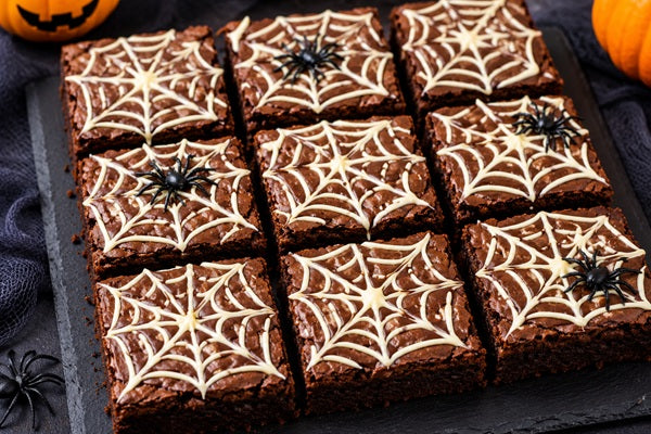 Spider Web Chocolate Brownies