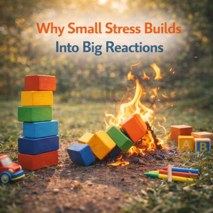 Why Small Stress Builds Into Big Reactions