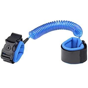 Anti-Lost Wrist Link with lock - Blue- Latest product from 4aKid - 4aKid
