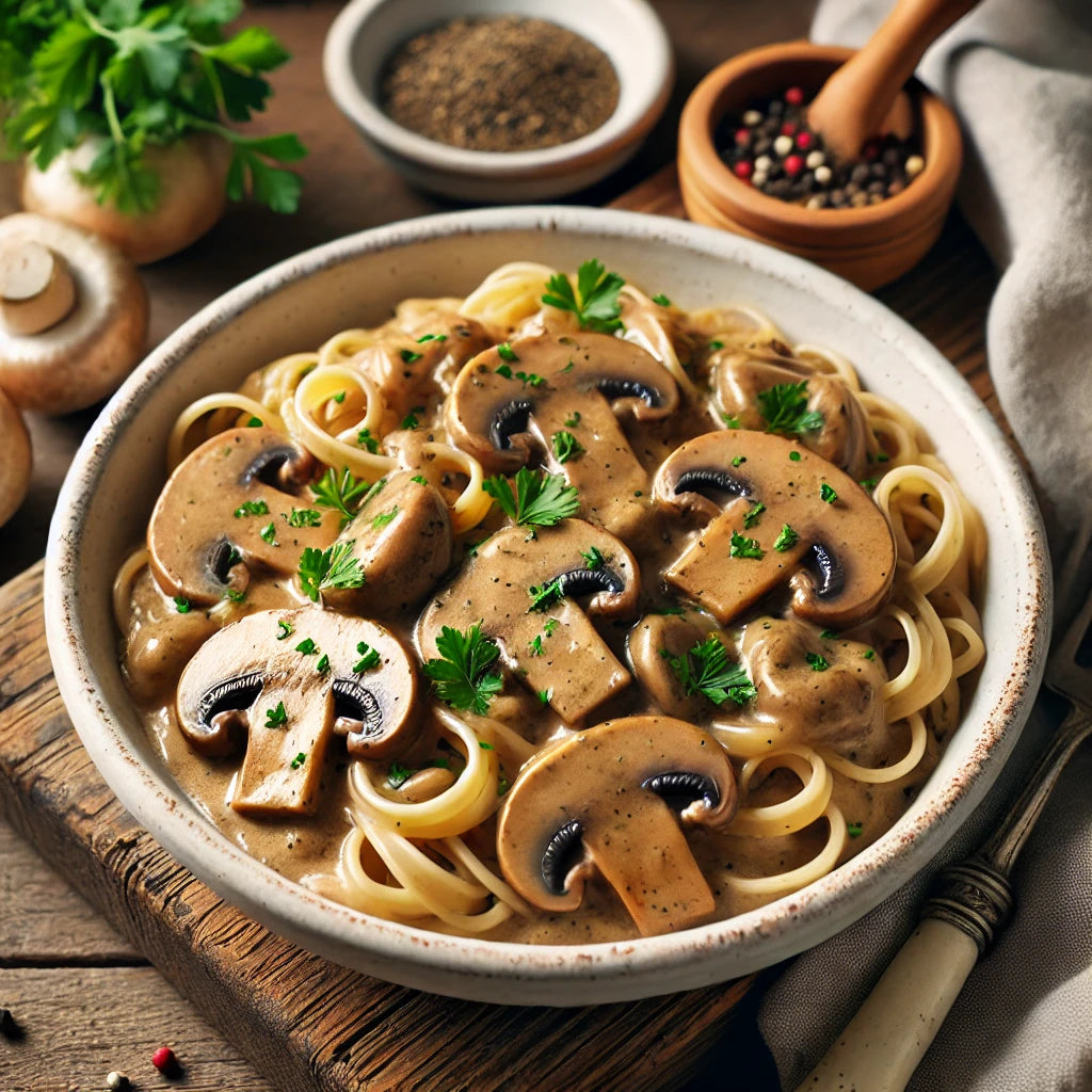 Vegan Mushroom Stroganoff