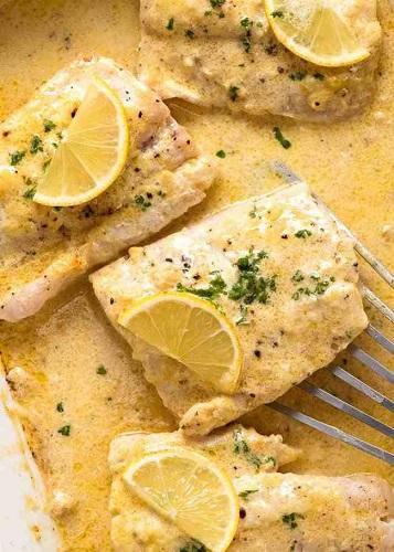 Baked Fish with Lemon Cream Sauce | RecipeTin Eats - 4aKid Blog - 4aKid