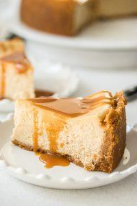 Baked Salted Caramel Cheesecake - 4aKid