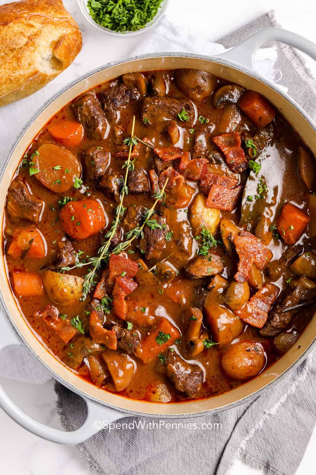 Beef Bourguignon (Beef Stew with Wine) - 4aKid