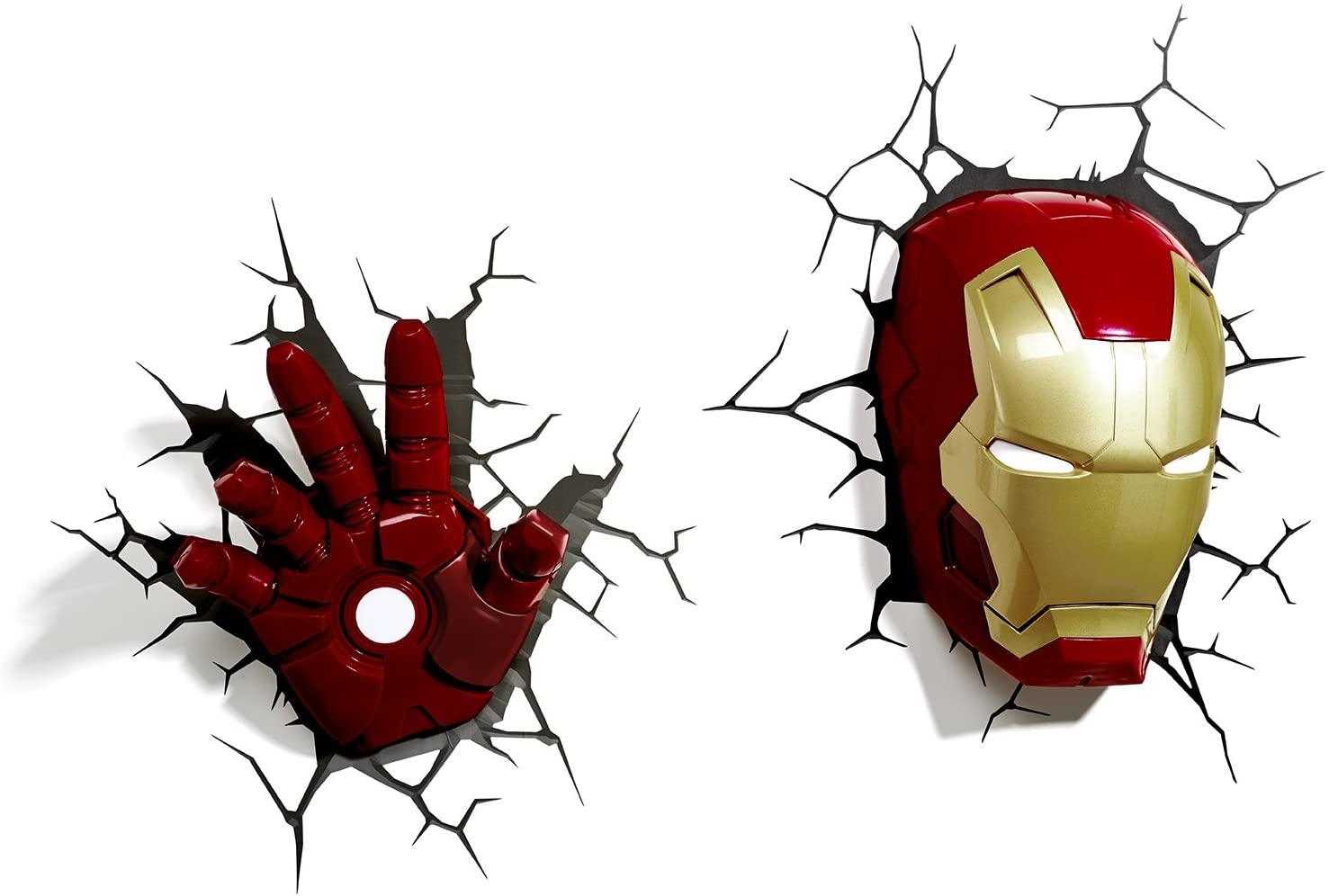 Bring Ironman to life with this 3DLightFX Marvel Avengers Iron Man Mask 3D Deco Light - 4aKid