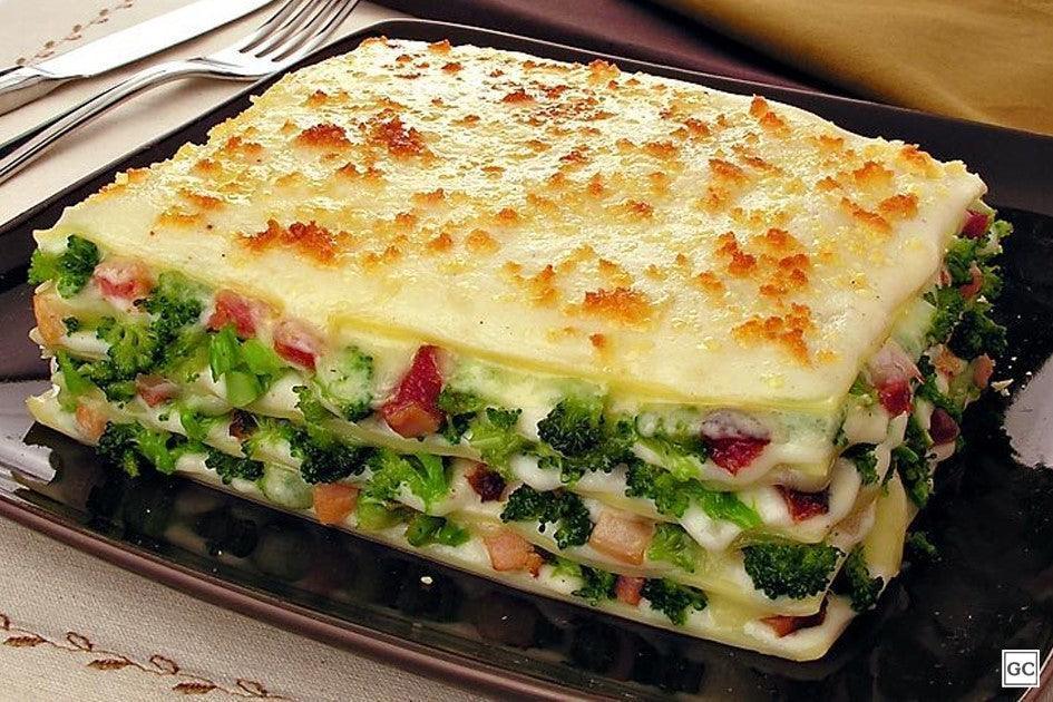 Broccoli lasagna and white sauce recipe - 4aKid