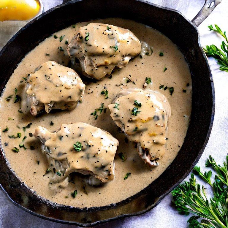 Chicken Thighs with Creamy Mustard Sauce - A Delicious Weeknight Dinner - 4aKid