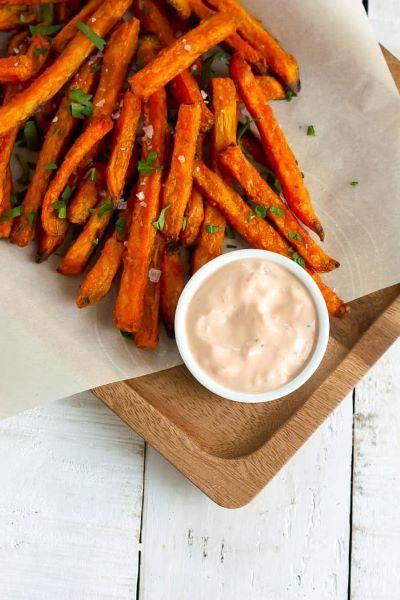 Crispy Sweet-Potato Fries with 1000 Island Dip - 4aKid Blog - 4aKid