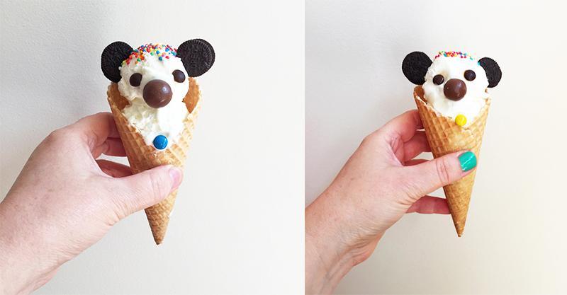 Decorated koala ice cream cone recipe - 4aKid