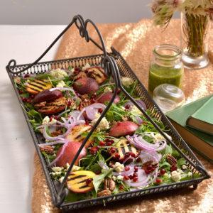 GRILLED PEACH SALAD WITH BASIL DRESSING - 4aKid