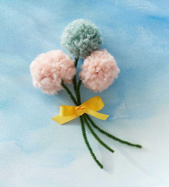 How to make a Pom-pom Bouquet - 4aKid Blog - 4aKid