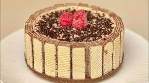 ICE CREAM cake without COOKING! Chocolate wafer cake 🍫, - 4aKid