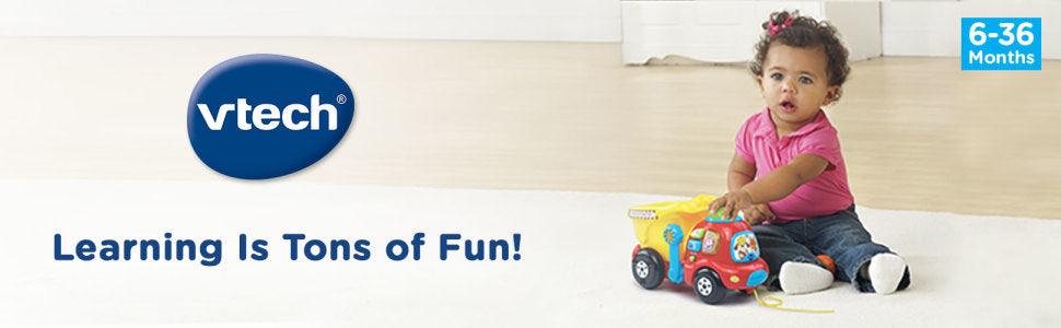 Learning is tons of fun with the drop and go dump truck by VTech - 4aKid