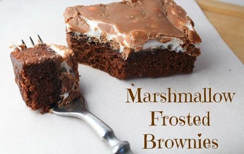 MARSHMALLOW FROSTED BROWNIES - 4aKid