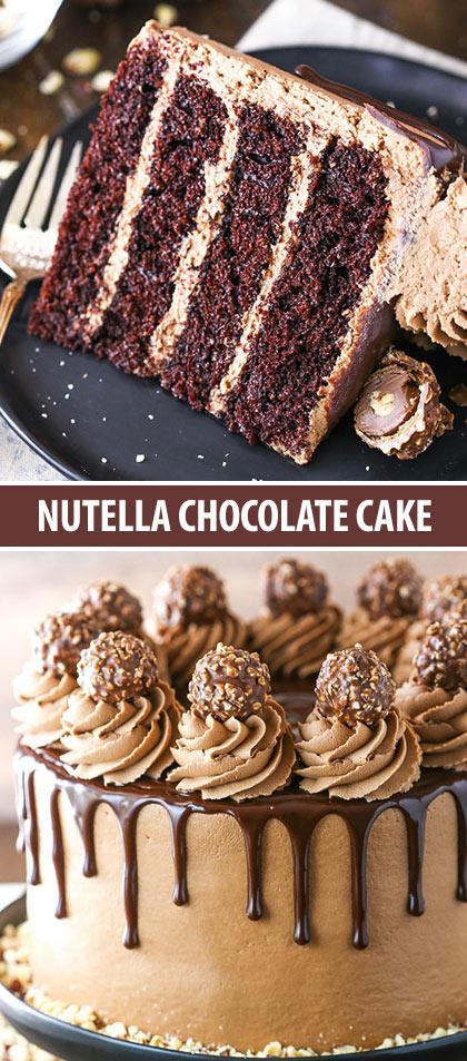 NUTELLA CHOCOLATE CAKE - 4aKid