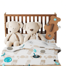 "Organic Cotton Teddy Comforter and Wooden Bunny Teether – Perfect for Your Baby's Comfort and Entertainment!" - 4aKid