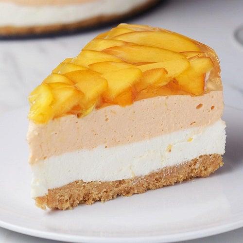 Peaches ‘N’ Cream Cheesecake Recipe by Tasty - 4aKid