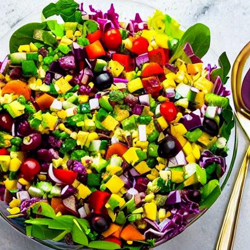 Rainbow chopped salad - 4aKid