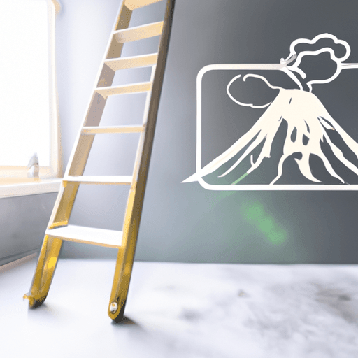 "Revamp Your Home with 3D Wall & Floor Stickers - Create a Ladder over an Active Volcano Scene" - 4aKid