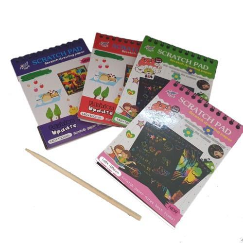 Scratch Paper Note Pad - Assorted Colours- latest product from 4aKid - 4aKid