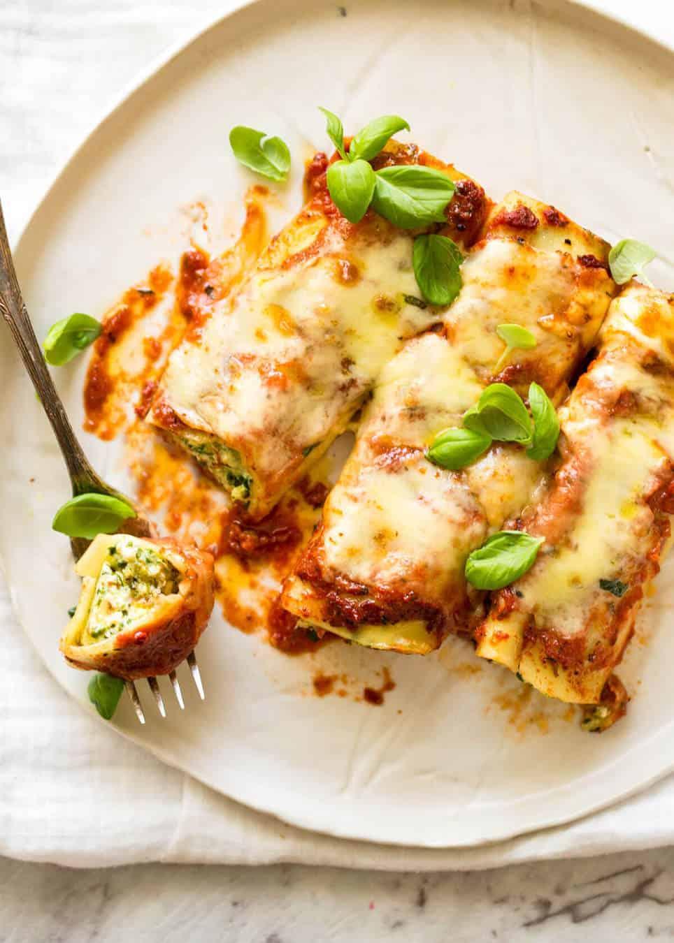 Spinach and Ricotta Cannelloni - 4aKid