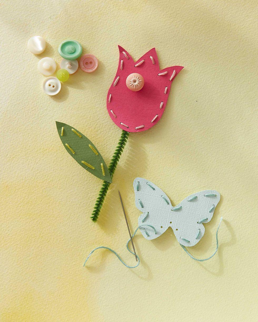 Stitched Paper Cards - Craft for Kids - 4aKid