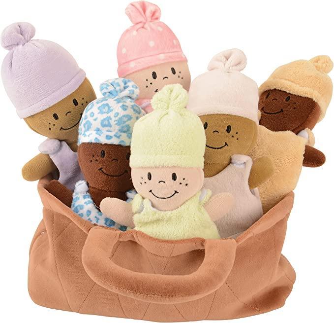 Teach Your Child About Diversity and Inclusion with Creative Minds Basket of Babies Plush Doll Set - 4aKid