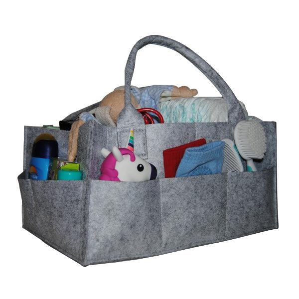 The Ultimate Solution for Easy Access to All Your Baby Changing Needs: The Grey Felt Nappy Organizer Caddy - 4aKid