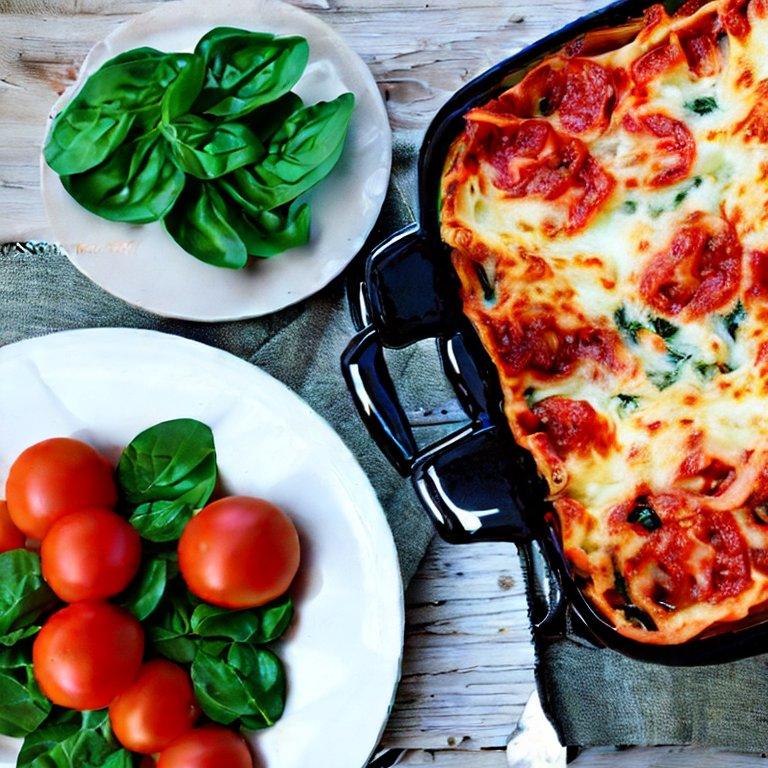 Tomato, Spinach, and Three-Cheese Lasagne: A Savory Delight - 4aKid