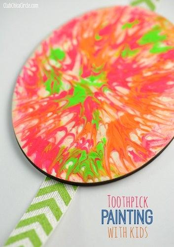 Toothpick Painting with Kids - 4aKid