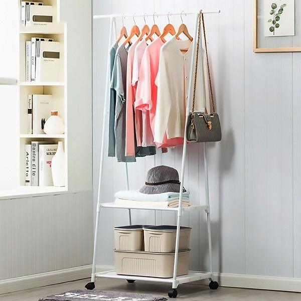 Triangle Portable Clothing Rail & Shelves - White- Latest product from 4aKid - 4aKid
