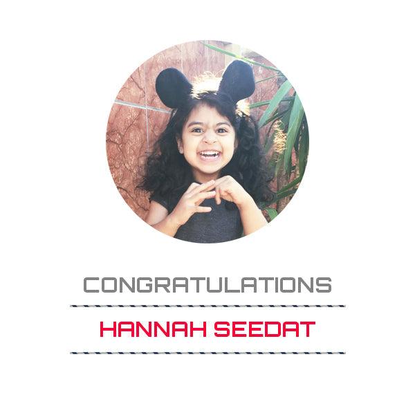 Winner of the February 2017 Face of 4AKid Hannah Seedat - 4aKid