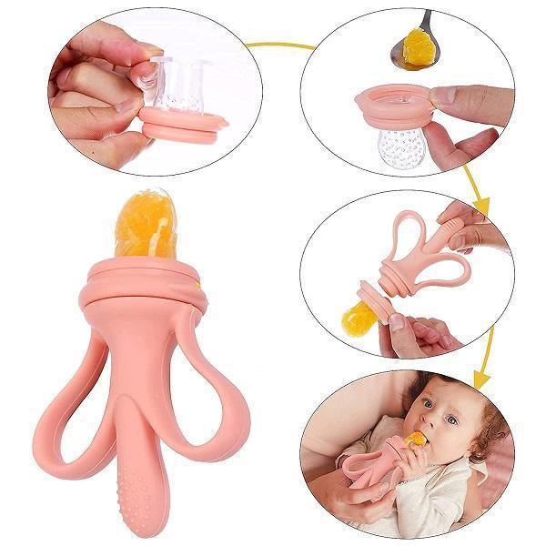 2 in 1 Baby Banana Teether & Baby Safety Feeder - 4aKid