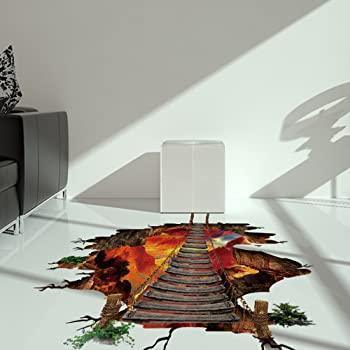 3D Ladder over Volcano Wall Decal Stickers 4aKid