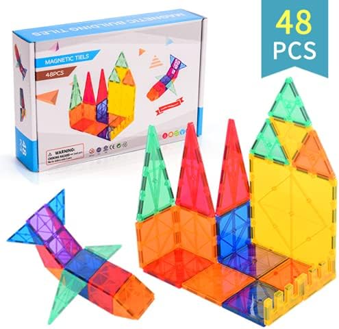 48pcs Magnetic 3D Building Tiles