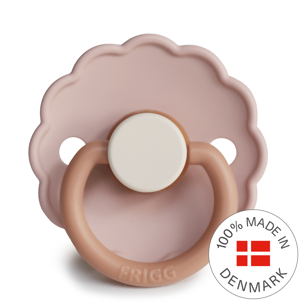 FRIGG Daisy Colourblock - Round Latex Pacifier - Biscuit