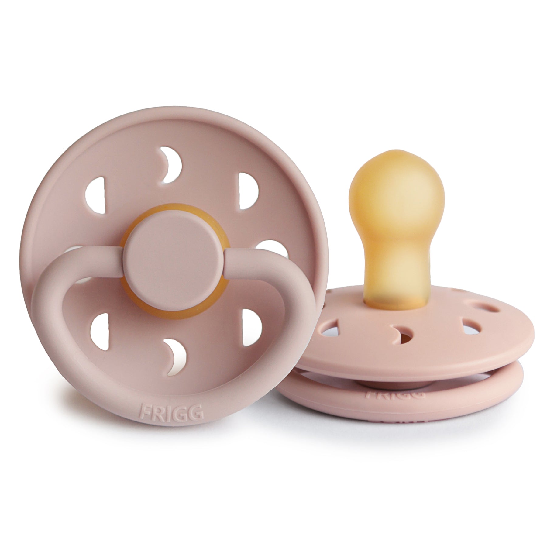 FRIGG Moon - Round Latex Pacifier - Blush