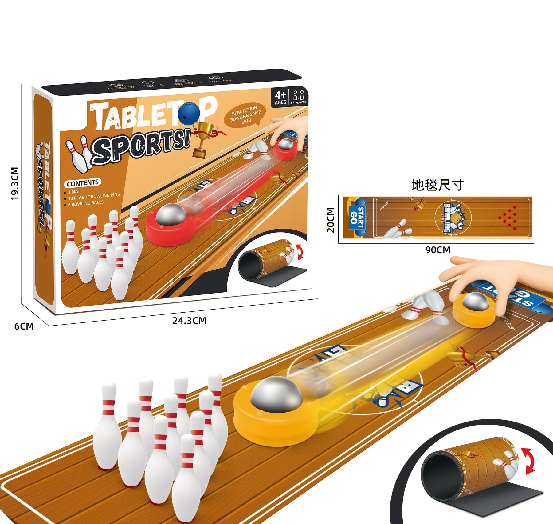 Bowling Game with Nonslip Mat – 4aKid