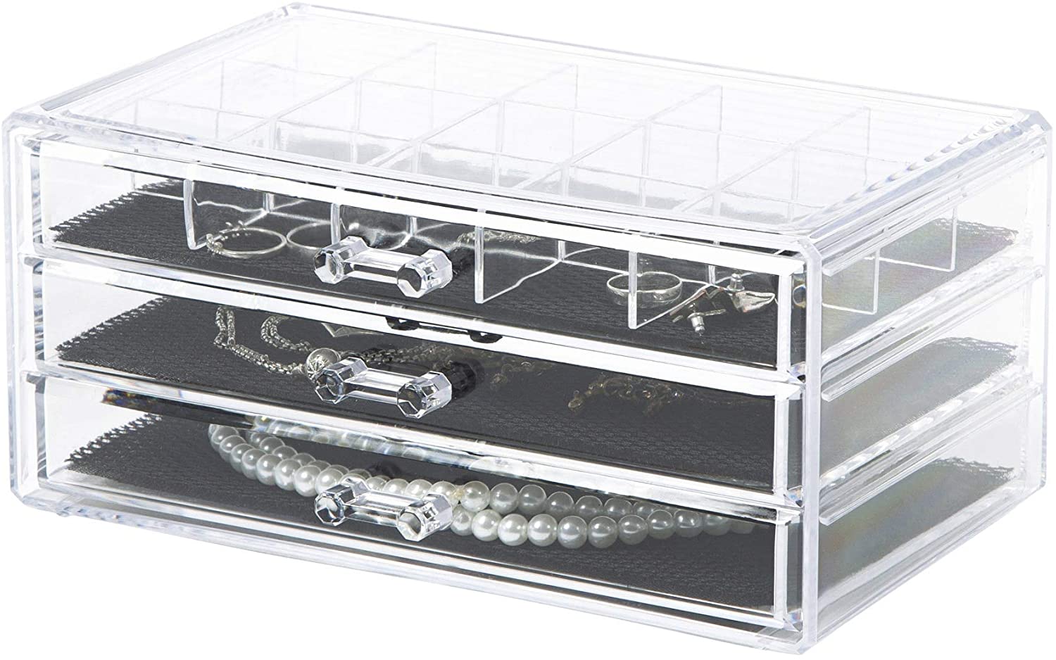 Clear Jewellery Organiser With Draws