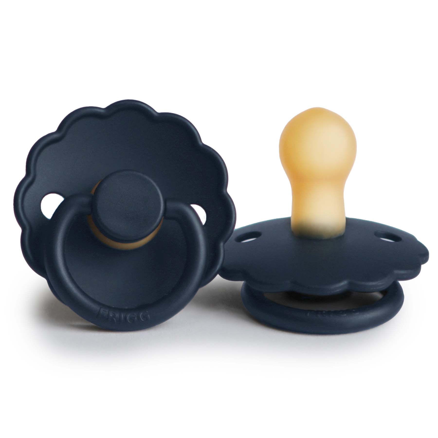 FRIGG Daisy - Round Latex Pacifier - Dark Navy