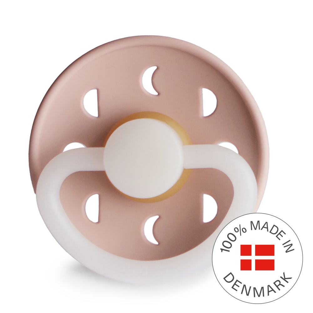 FRIGG Moon Night - Round Latex Pacifier - Blush