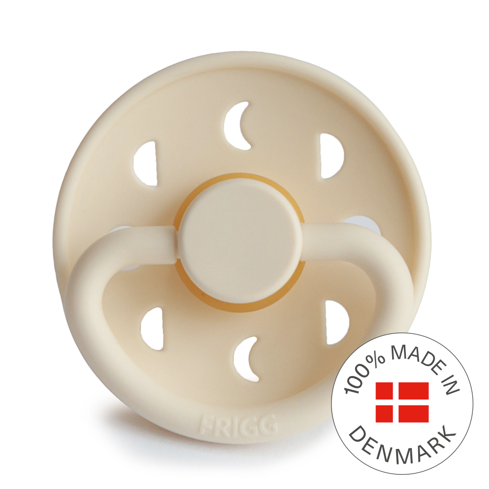 FRIGG Moon - Round Latex Pacifier - Cream