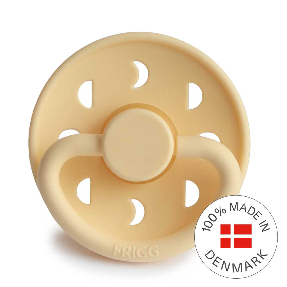 FRIGG Moon - Round Latex Pacifier - Pale Daffodil