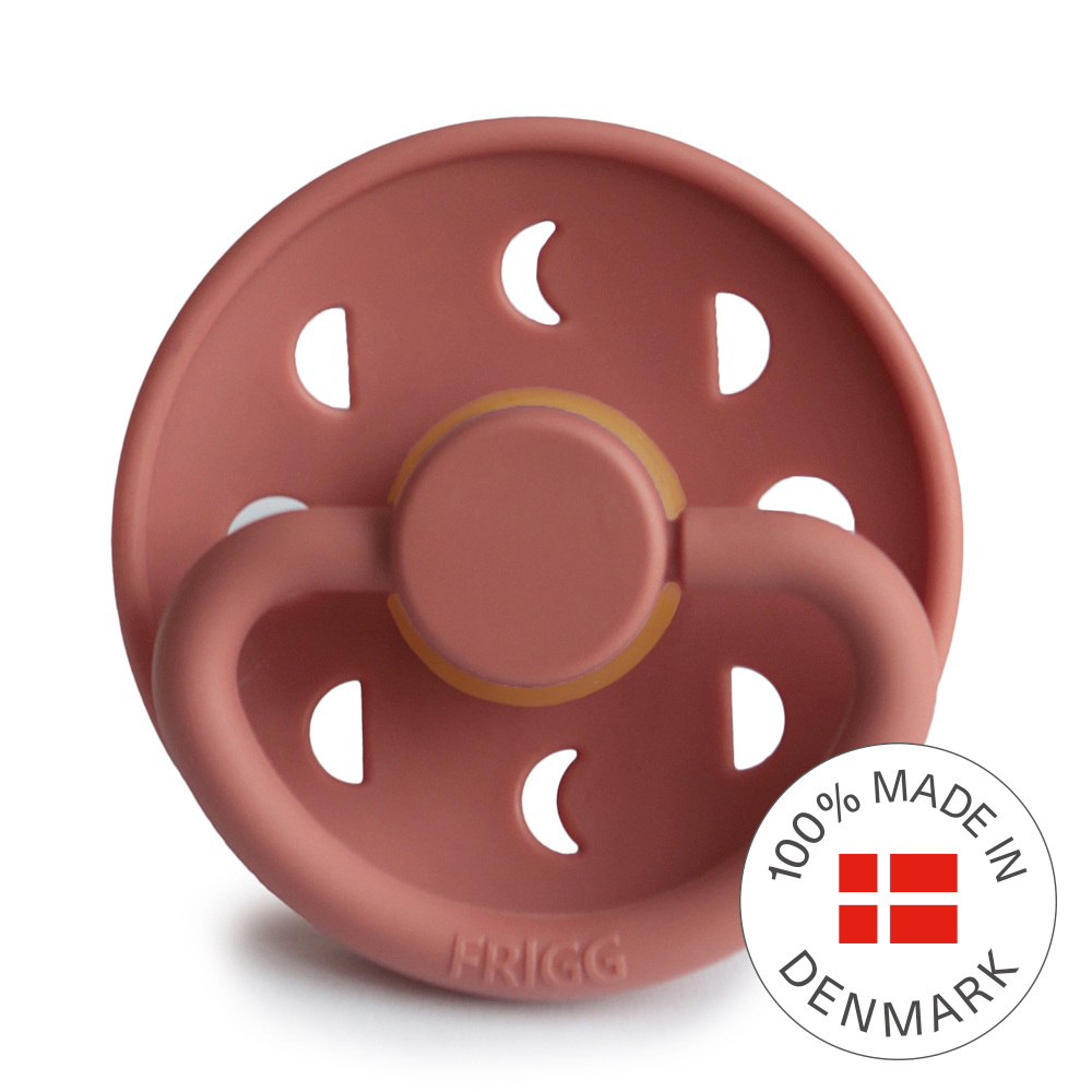 FRIGG Moon - Round Latex Pacifier - Powder Blush