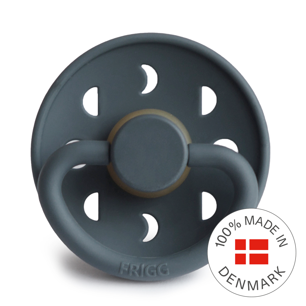 FRIGG Moon - Round Latex Pacifier - Slate