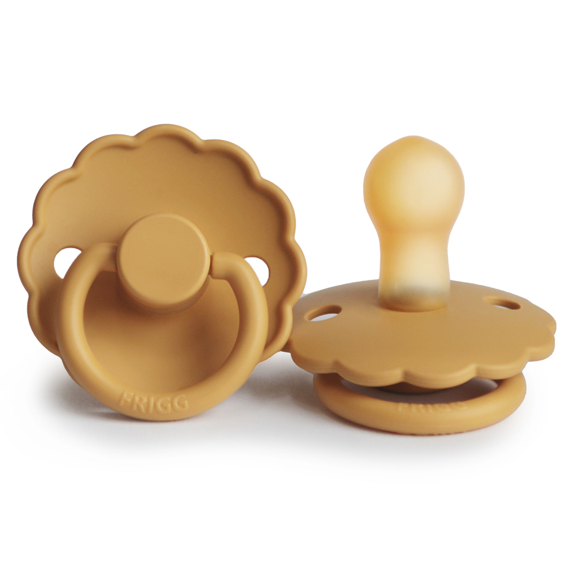 FRIGG Daisy - Round Latex Pacifier - Honey Gold