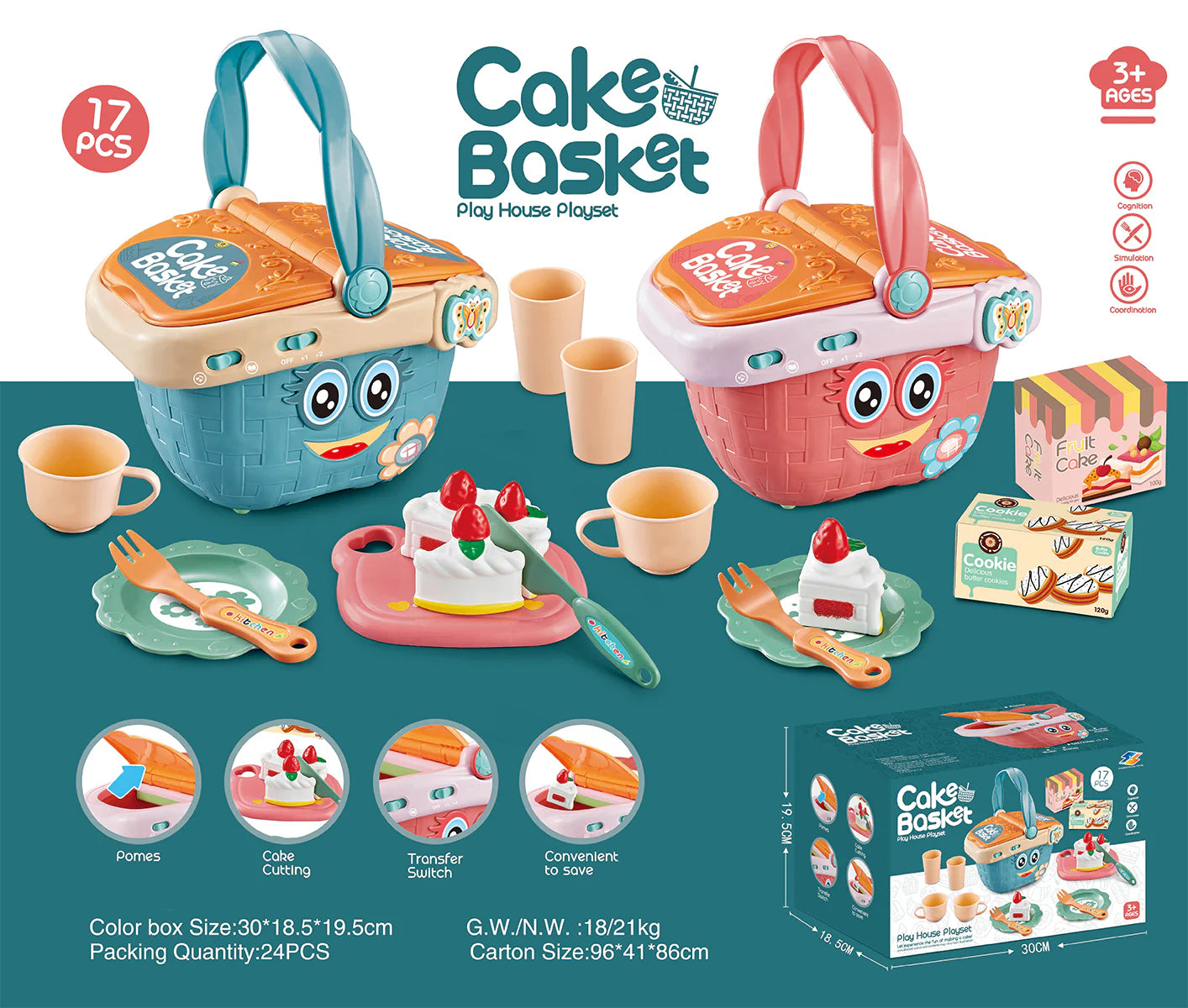 Cake and Basket Toy Set