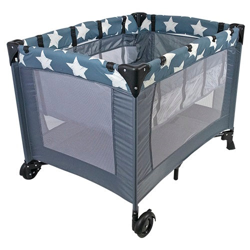 Maxwell Baby Camp Cot - Leaf Design