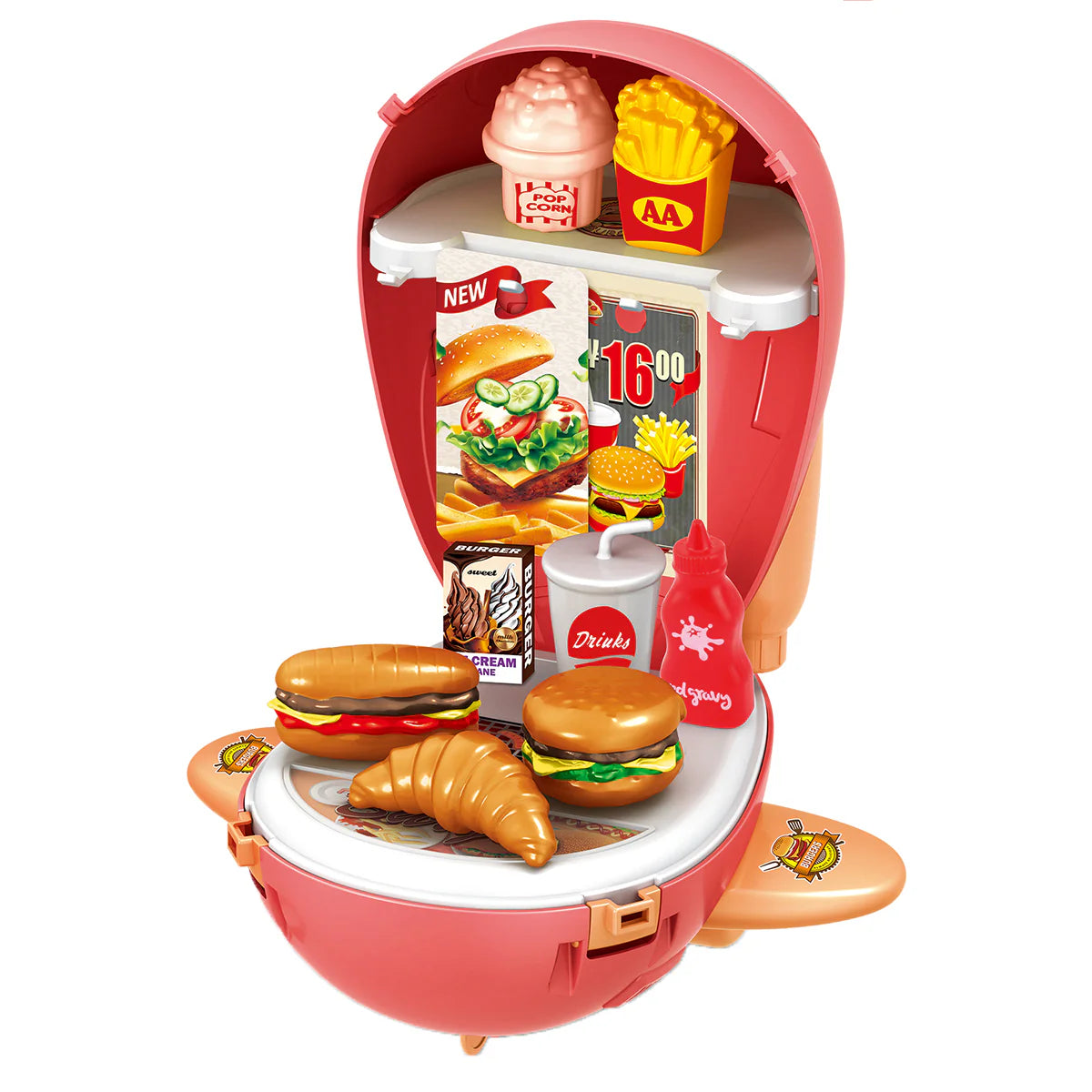 Mini Airplane Burger Case Set